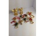Lot Of (10) Vintage Straw Angel Christmas Ornaments 2- 3 1/2&quot;  - £62.31 GBP