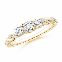 Authenticity Guarantee 
Classic Diamond Braided Three Stone Engagement Ring i... - £1,476.41 GBP