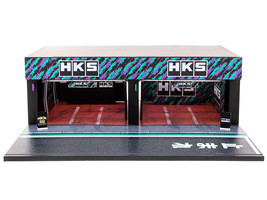 Garage Diorama HKS Display for 1/64 Model Cars Tarmac Works - £63.83 GBP