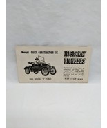 Revell Quick Construction Kit 1910 Model T Ford Highway Pioneers Instruc... - $14.85