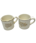 Vintage 1950s Tom and Jerry Coffee Tea Cups Set of 2 Gold Trim Lettering... - £13.03 GBP