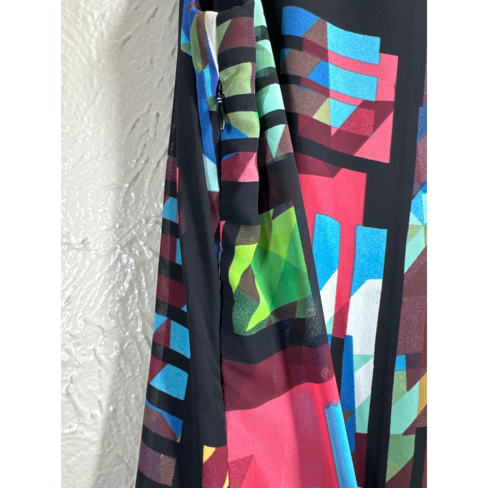 Bali Women's Colorful Abstract Geometric Sleeveless Mini Dress Size 6 Item image 4