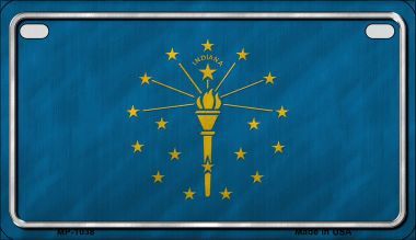 Indiana State Flag Metal Novelty Motorcycle License Plate