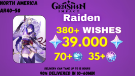 Genshin Impact | Raiden, 39000 GEMS, 380 WISHES | NORTH AMERICA-show ori... - $36.54