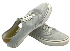 Vans Women&#39;s 9.5 M Gray Skateboarding 721356 Lace Up Low Top Sneakers Shoes - £20.46 GBP