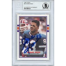 Andre Reed Buffalo Bills Signed 1989 Topps Beckett Autograph BGS On-Card Auto - £62.73 GBP