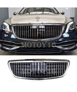 Chrome Front Hood Maybach Style Grill for Benz S-Class W222 S350 S400 S5... - £701.37 GBP