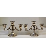-SET OF 2 STERLING 3 LIGHT CANDLE HOLDER RAINFORCED  WITH  CEMENT - €98,77 EUR