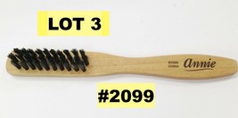 3 Pcs Annie Mini Small Brush For Edges Or Clippers Multi Purpose #2099 6" X 0.5" - $2.56