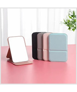 Desktop Makeup Mirror PU Leather Portable Vanity Mirror Foldable Hand Mi... - $10.72 CAD