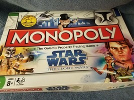 Star Wars The Clone Wars Monopoly Board Game..2008 Parker Brothers..Complete - £17.86 GBP