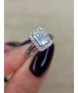 1.50 Cts Emerald Cut E/VVS1 Lab Grown Diamond Engagement Ring 14k White ... - $2,452.66 CAD