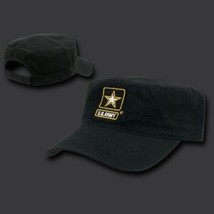 Army Cotton Black Bdu Embroidered Military Hd Patrol Hat Cap - £27.88 GBP