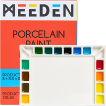 MEEDEN 18-Well Ceramic Artist Paint Palette Mixing Porcelain Watercolor ... - £15.98 GBP