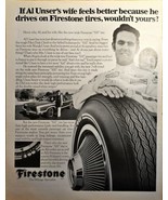 FIRESTONE-Al Unser&#39;s Drives on Firestone-Wagon-1971 VTG Print Ad - $12.98 CAD