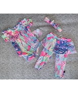 DELIA&#39;S GIRL Baby Girl Blouse, Pants &amp; Headband Pink LOVE 0-3 Months 3 P... - $319.12 MXN