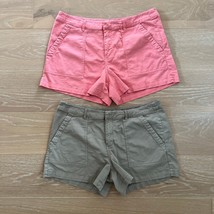 johnnie-O Women&#39;s Surplus Cotton Cargo Shorts Papaya Cricket sz 12 - $74.99