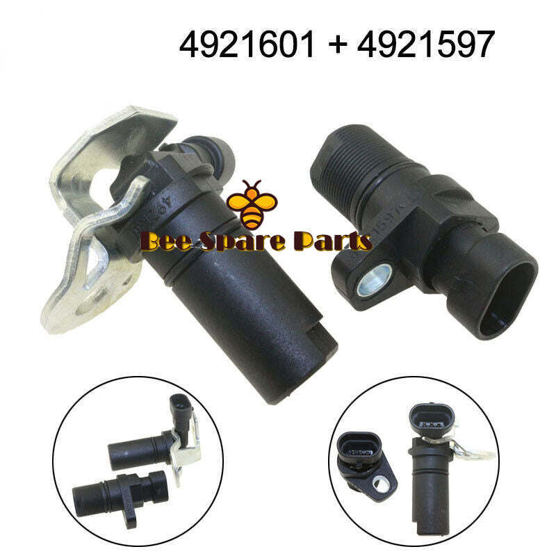 Set of 2 Camshaft Crankshaft Position Sensor For Cummins Dodge 4921597 4... - $38.00