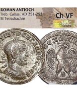 TREBONIANUS GALLUS. Tetradrachm NGC Cert. Choice VF RARE 12 in Prieur Ro... - $312.55