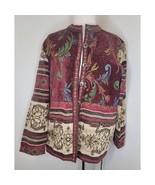 Sag Harbor Women&#39;s Tapestry Jacket  Floral 14 Button Boho Indie Retro Ho... - £21.34 GBP