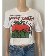 Keith Haring New York Big Apple Iconic Artist NYC White Graphic T-shirt ... - $151.99 MXN