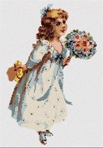 Pepita Hannah and Bouquet Needlepoint Canvas - $40.00+