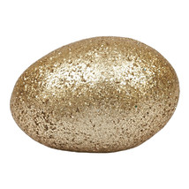 Easter Sparkling Egg Gold Large 2.75&quot; x 4&quot;  Embellished Glitter Home Decor - £11.86 GBP