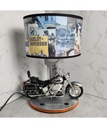 Vintage King America Harley Davidson Motorcycle Table Lamp w/Lights No S... - $35.00