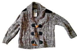 Baby Boy Sweater 3-6M Toggle Elbow Patches Grandpa Collar Cardigan 3-6 Months - $27.83