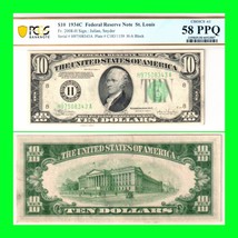 1934-C $10 Federal Reserve Note FRN - PCGS AU58 PPQ - Choice About Uncir... - £138.40 GBP