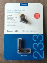 NEW Plantronics Explorer 233 Bluetooth Earpiece with Car Charger Sealed NOS - $33.85