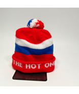  THE HOT ONE Vintage Knit Hat Pom Beanie 70s 80s Red White Blue Ski, OOA... - $1,402.10 MXN