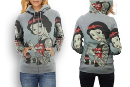 Punk Disney Rockabillty   Womens Graphic Zipper Hooded Hoodie - £27.36 GBP+