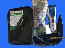 Wahl Color Pro Cordless 09649P Hair Clipper/Trimmer White &amp; Blue Recharg... - $29.99