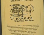 Karen&#39;s Country Kitchen Menu Louisville Colorado National Historic Regis... - $21.78