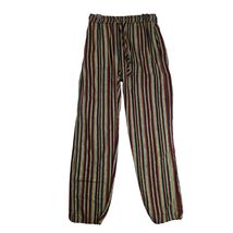 Earthbound Trading Co Striped Cotton Pants Women&#39;s S Nepal Elastic Waist... - $25.00