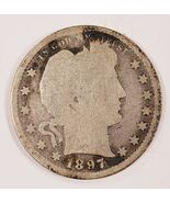 1897-S 25C Barber Quarter in About Good Condition, Obverse is Good, Rev ... - $104.92