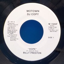 Billy Preston 45 Hope / Hope Motown Nm A3 - £3.69 GBP