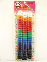 BELLO SMALL TERRY PONYTAIL HOLDERS - ASSORTED COLORS - 72 PCS. (61011) - £6.40 GBP