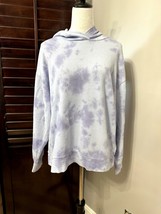 Melrose And Market Womens Hoodie Sweatshirt Blue Pullover Tie Dye Long S... - £11.90 GBP
