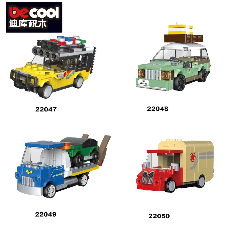 4pcs/set MINI Blocks Kids Building Toys Car Truck Model Puzzle Boys DIY Bricks - £23.70 GBP+