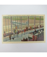 Linen Postcard Washington National Airport DC Waiting Room Vintage UNPOS... - £15.68 GBP