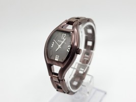 Fossil Watch Women New Battery Brown Stainless Band Brown/Black Date Dial 22mm - £17.24 GBP