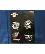 Four Gamer Buttons *New on Card* rrr1 - $7.99