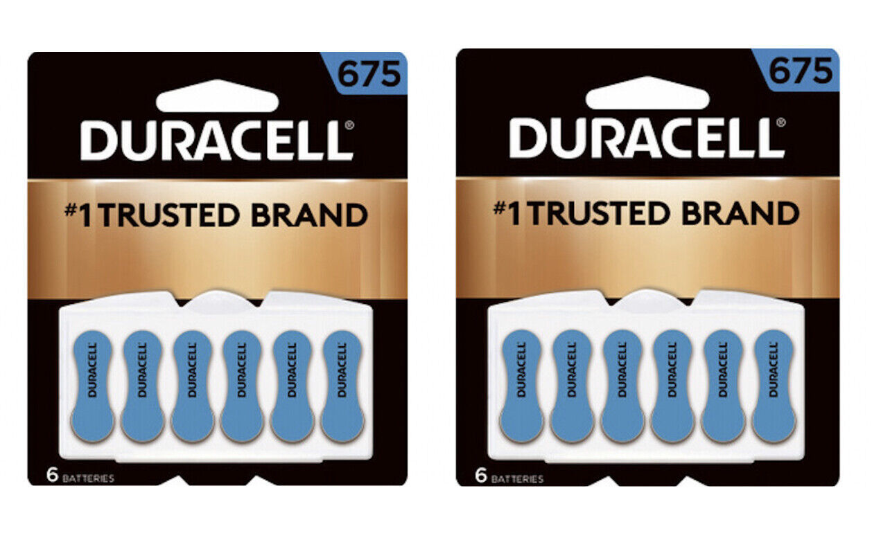 12 Pack Duracell 00433 Dura 675 Hearing Aid Battery