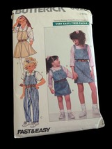 Butterick Sewing Pattern 6620 Girls Jumper Overalls Jumpsuit Shirt Sizes... - $5.00