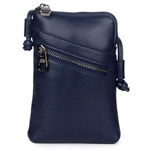 Summer New Women Genuine Leather Shoulder Messenger Bags Female Cellphone Crossb - £36.94 GBP