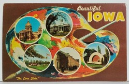 Iowa Painters Palette Greetings Postcard N1 - £4.44 GBP