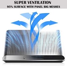KEROLFFU Aluminum Panel Laptop Cooling Pad Cooler, Up to 17inch Notebook- NIB - £18.47 GBP