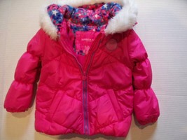 LONDON FOG Toddler Girl Quilted Puffer Jacket 2T PINK POCKETS - £15.26 GBP